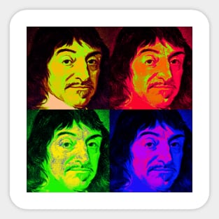 Rene Descartes Pop Art Design Sticker